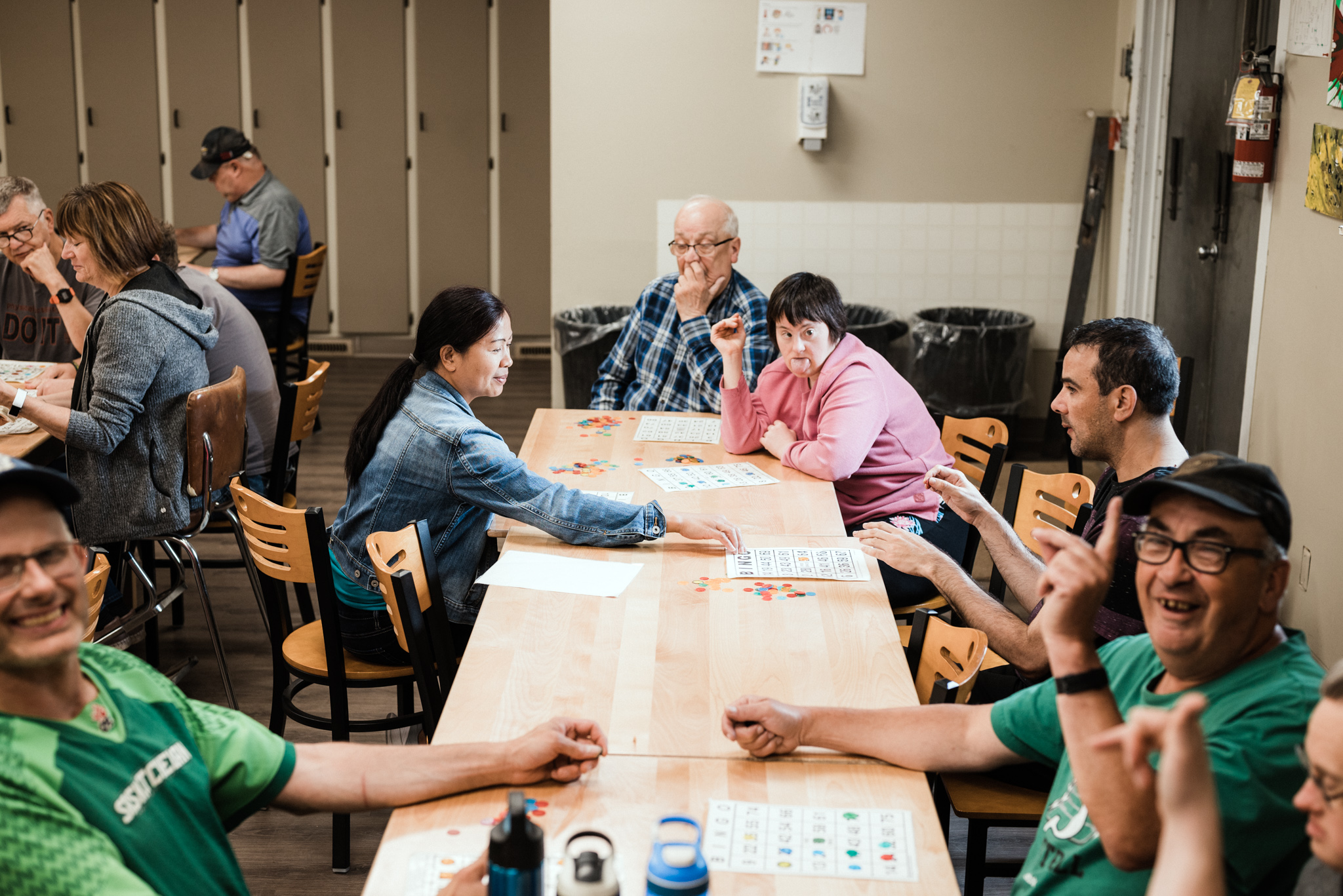 People playing bingo